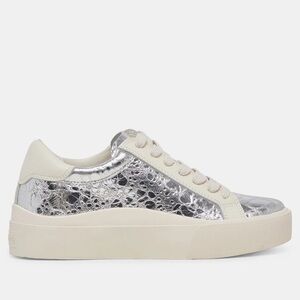 Dolce Vita Silver and Cream Sneakers